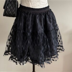 Forever 21 Navy Blue Polka Dot Skirt